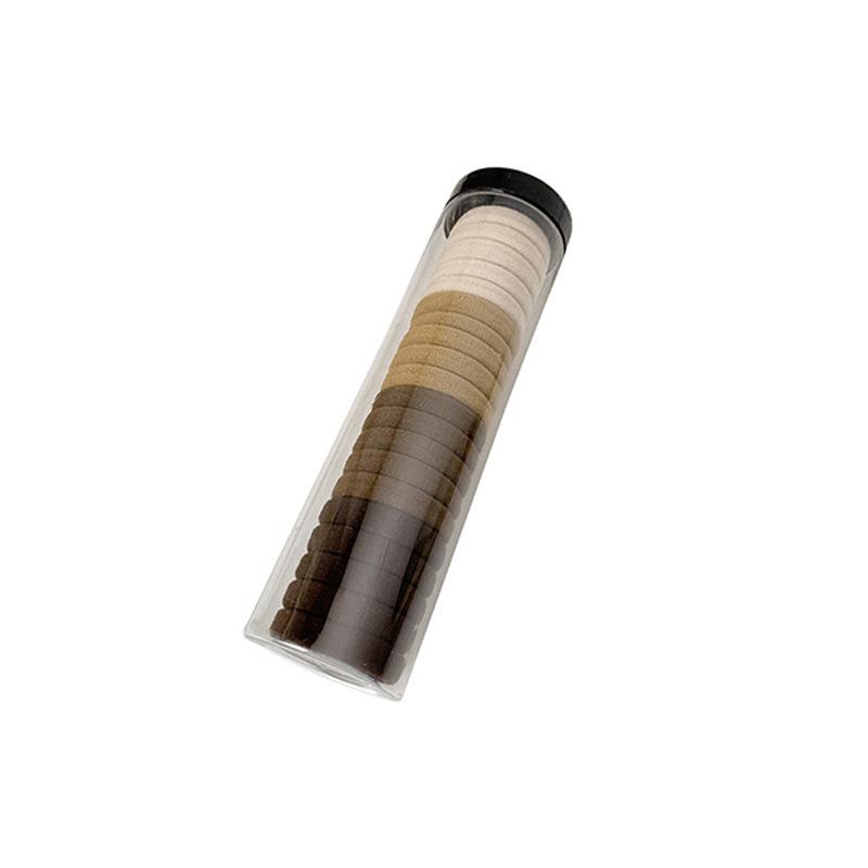 20-Pack Black Seamless Elastic Hair Ties for Women - Durable, Hair-Friendly Rubber Bands