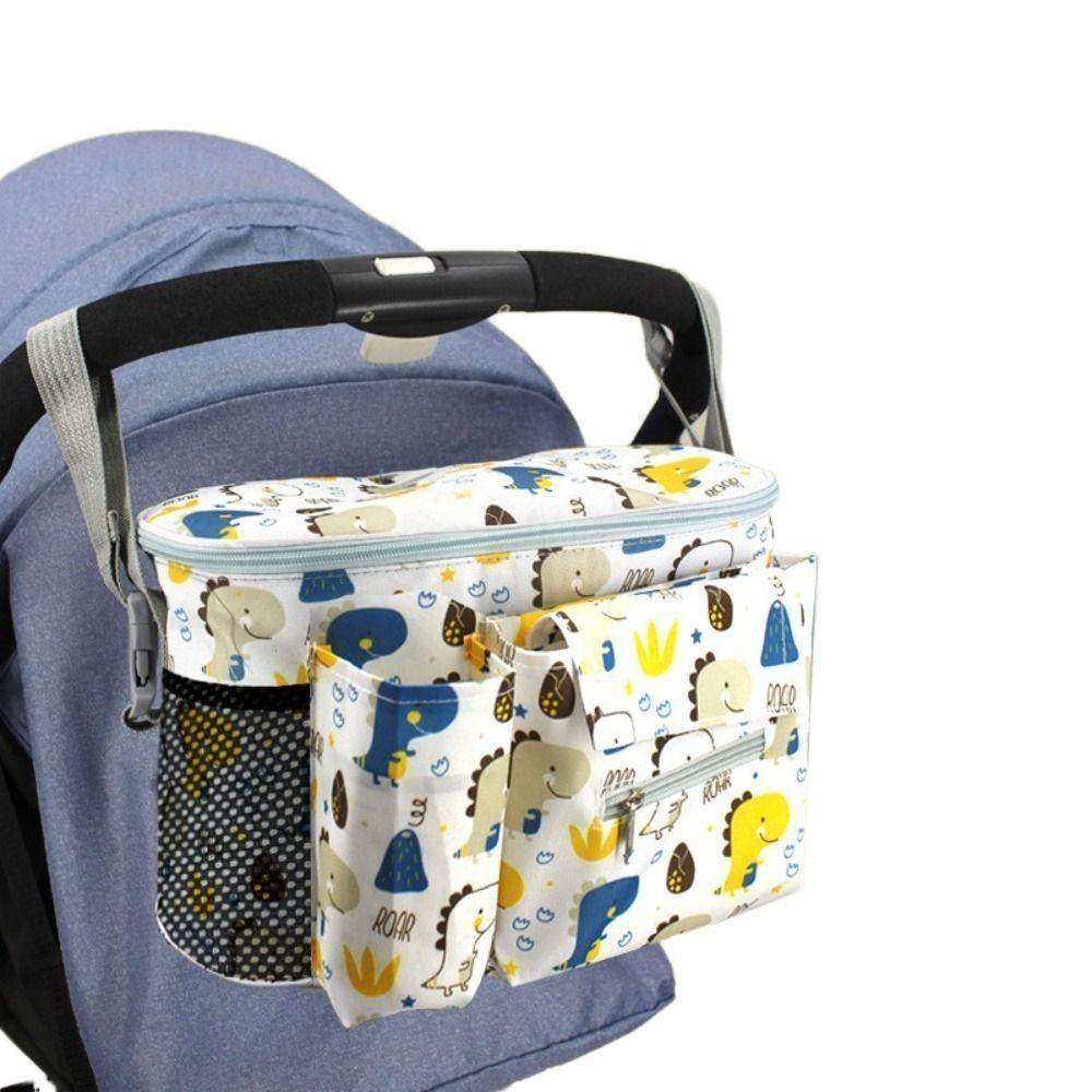 Oxford Cloth Cartoon Stroller Organizer Large Capacity Hanging Carriage Bag  Outdoor