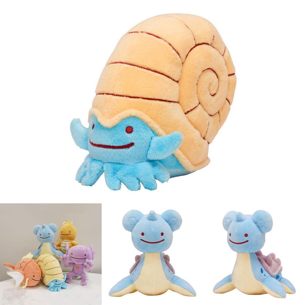 New Arrival Pokemon Plush Toy Set Featuring Ditto Lapras And Dragonite Soft Dolls