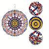 2D Spinning Wind Chime Outdoor Decor with Mandala Design for Garden Patio Balcony Hanging Ornament Wind Catcher Home Decoration