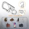Ahiller 8cm Carabiner Keychain Clip - Heavy-Duty Alloy with Double Locking Design and Tungsten Steel Spikes - Small Key Ring for Camping, Hiking, Fish