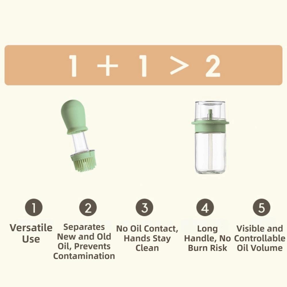 Heat Resistant Measuring Oil Bottle 180ML Barbecue Spray Bottle Kitchen Oil Bottle  Air Fryer