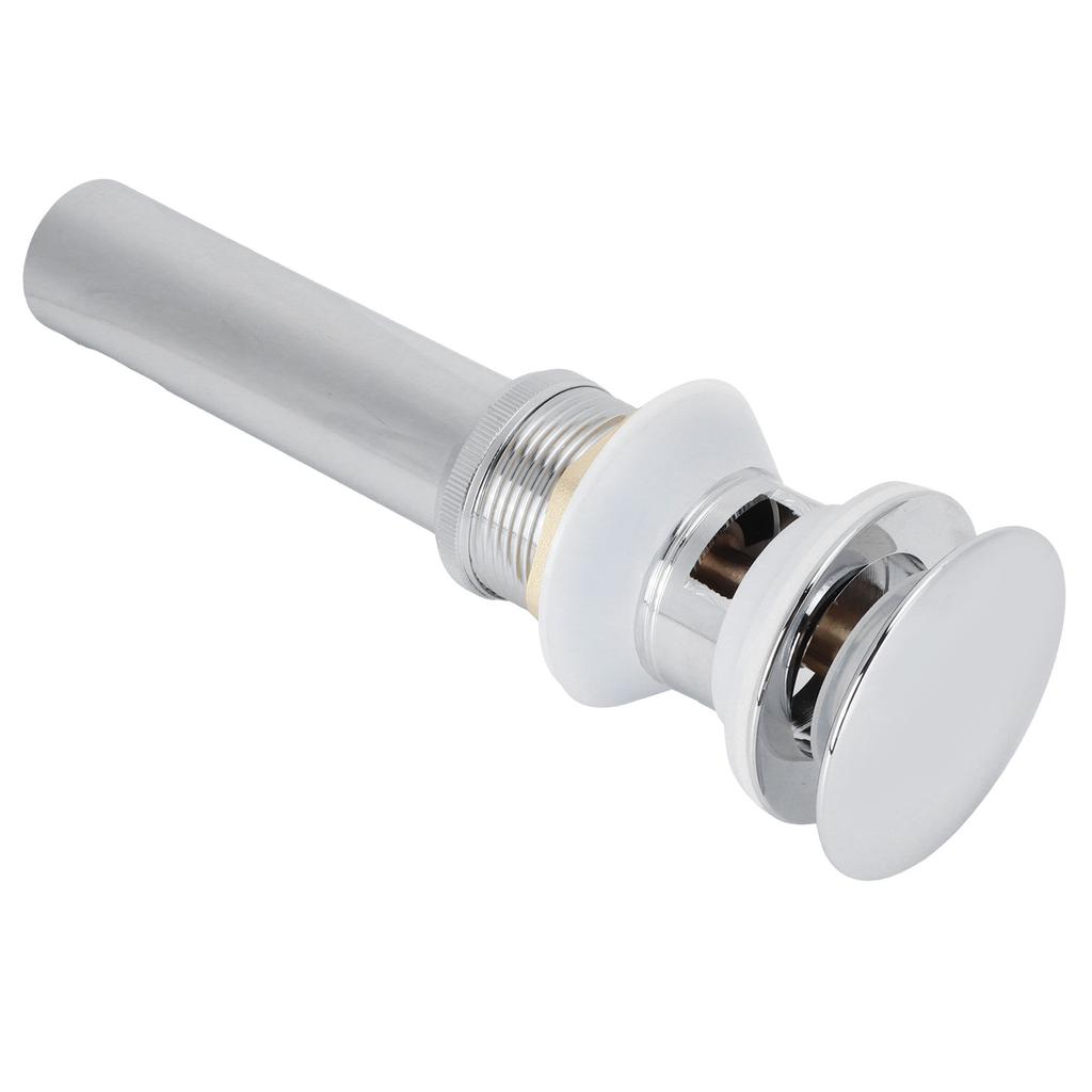 Bathroom Sink Drain Electroplating Popup Wash Basin Drainer Stopper NonOverflow(Popup with Hole )