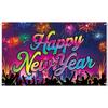 Cartoon Photo Background Banner Festive Happy New Year Decorations  Home Party Decor