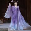 Womens Tang Dynasty Style Hanfu Dress With Embroidered Gradient Skirt Wide Sleeve Ruqun Daily Wear