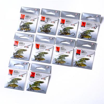FTK Nero 50 Pezzi 1 Pezzo Giocattolo Gancio Amo da Pesce Giapponese Isny ​​Barb Gancio Porta Esca Attrezzatura da Pesca a Mosca AD Anello a Punta Gancio per Carpa GAC