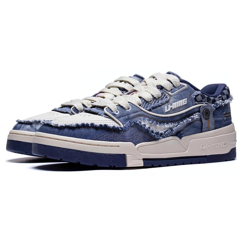 Li Ning 001 BTC PREMIUM Textile, Synthetic Leather Comfortable Slip Resistant Low Top Skateboard Shoes Men's Navy AGCT101-1