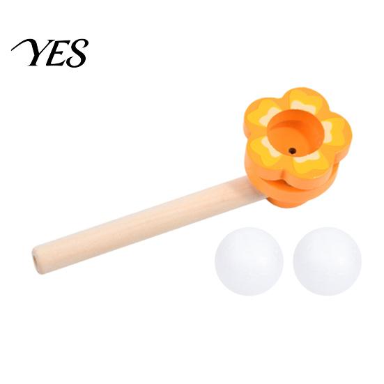 Kids Floating Ball Toy Blow Toy, Suspension Blowing Wooden Pipe for Child Lung Capacity Training, Educational Boys Girls Exercise