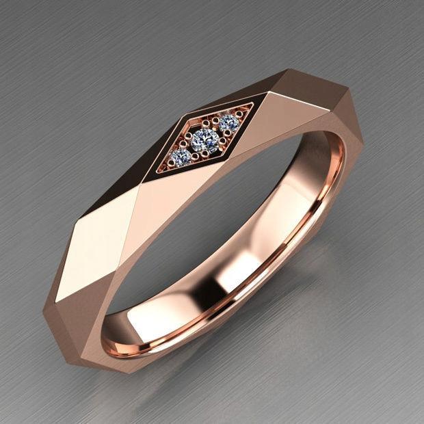 Anello nuziale dorato Acciaio 316L Misura 17