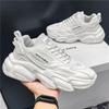 Summer new breathable mesh sports shoes men's trend versatile little white platform casual running shoes