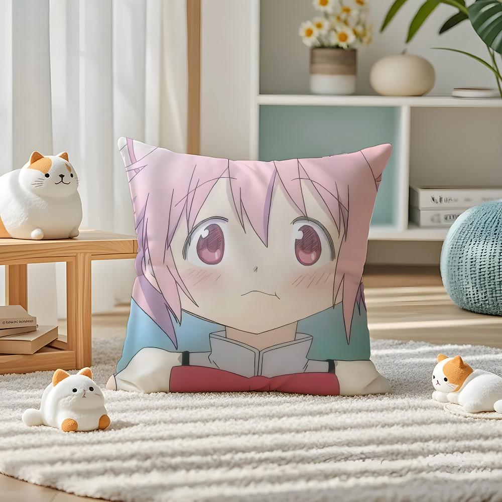 

P-Puella Magi Madoka Magica Pillow Case Silky Elegant Comfort Sofa Bed Invisible Zipper 30cmx30cm