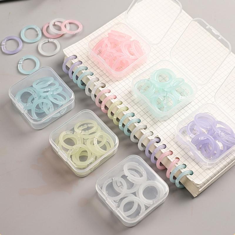100Pcs Colorful Binder Rings 15mm Detachable Binder Rings Book Rings for Index Card Loose Leaf Notebook Binder Journal