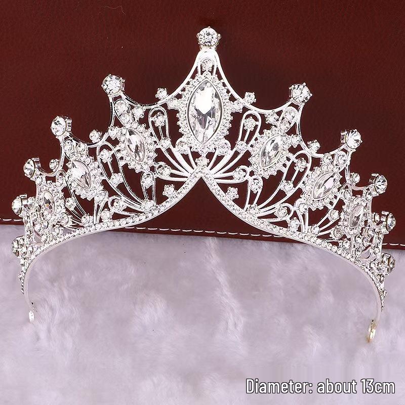 Children's Rhinestone Princess Crown Hairband - Bridal Headpiece & Korean-Style Headwear for Girls