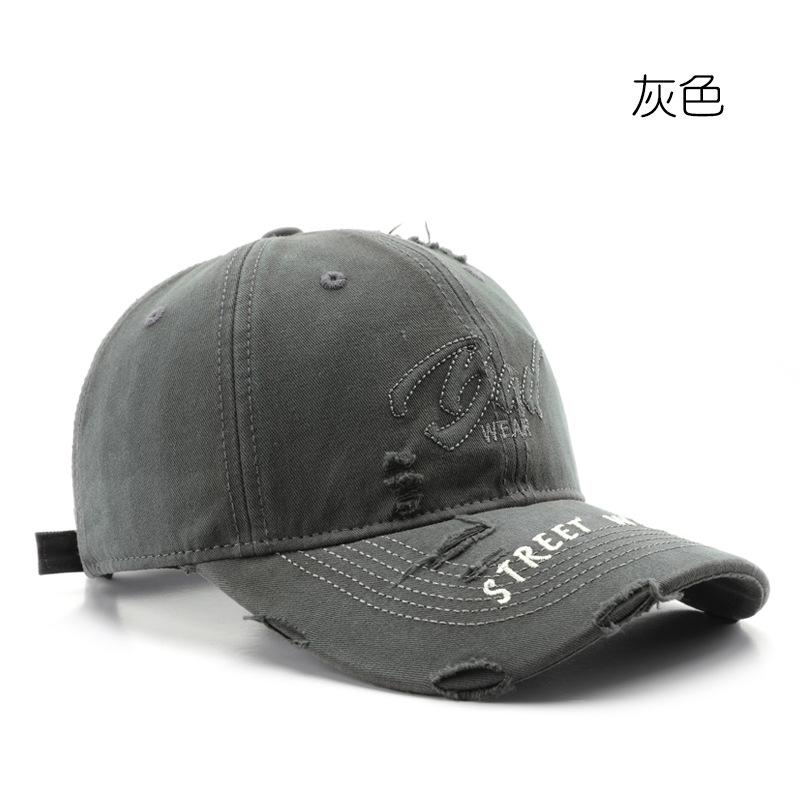 Women's Washed, Distressed, Solid-color Baseball Cap, Suitable for Outdoor Activities, Provides Sun Protection and Shade
