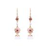 Exquisite 925 Sterling Silver Chinese-Style Lotus Earrings with Imitation Jade and Floral Design.
