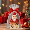 Santa Hug Ornament Santa Claus Charm Keepsake Holiday Cards with Bags for Friends Family Kids Adults Women Girls Students