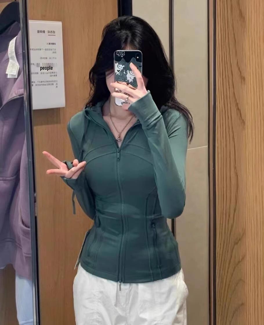 

Женский худи Luludarling с двойной линией для йоги - Весенне-летняя фитнес-куртка для бега и спорта L