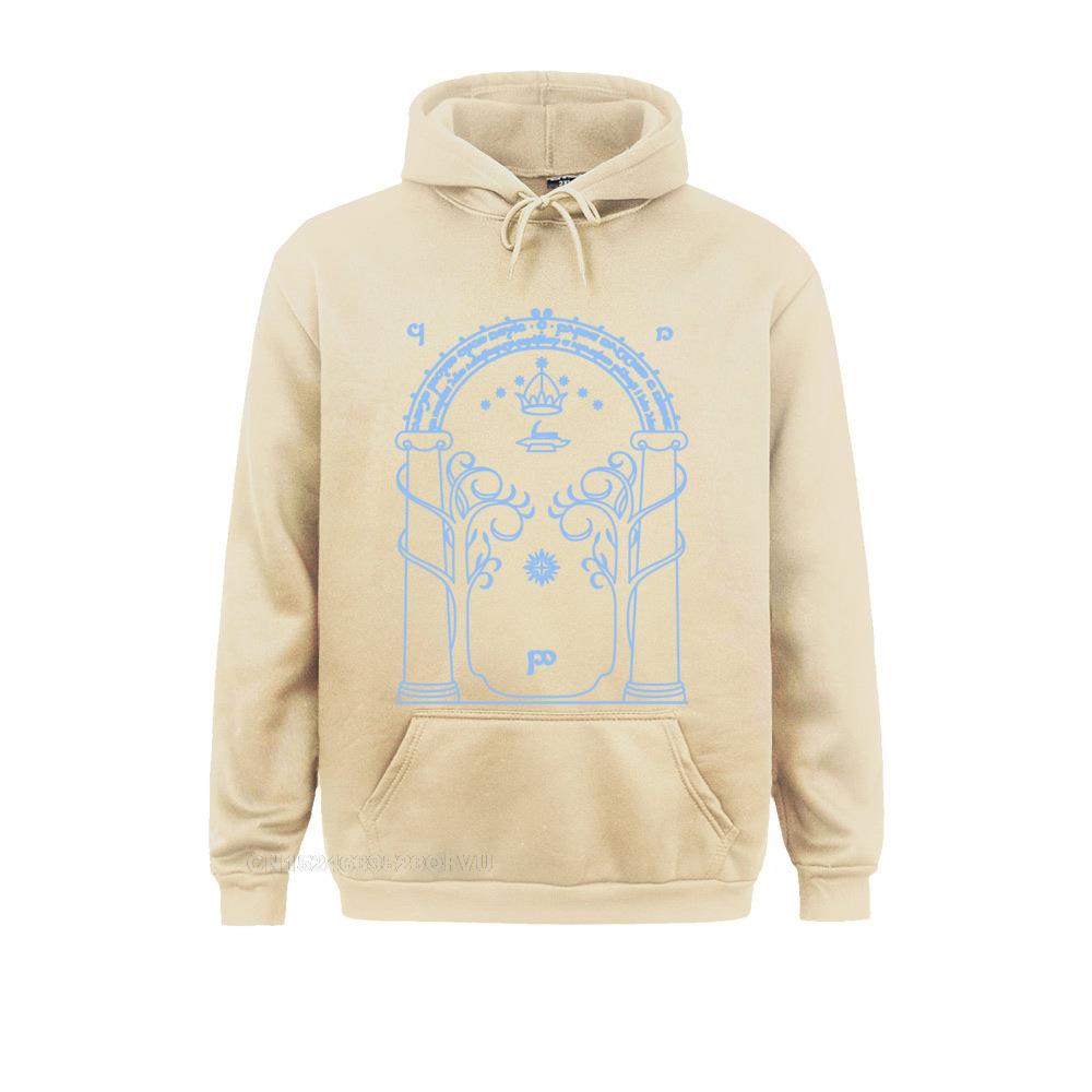 Забавные женские футболки унисекс Gate To Moria с длинными рукавами One Tolkien Fellowship Harajuku Fantasy Gandalf L бежевый 2857₽