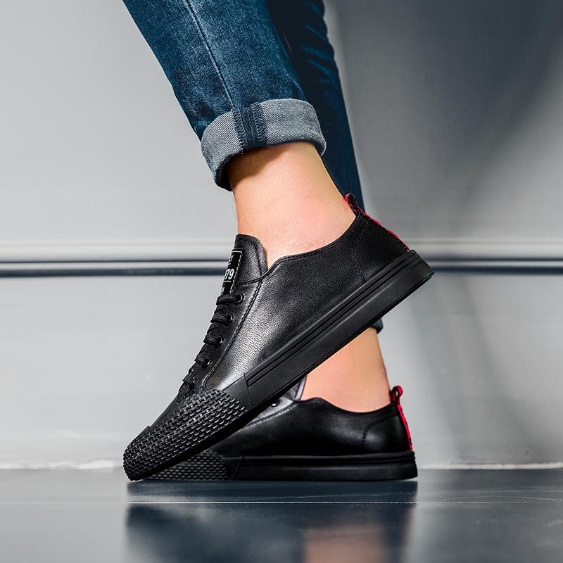 Genuine Leather Mens Shoes Fashion Men'S Sneakers Casual Flats Men Spring Outdoor Designer Leisure Walk Comfortable Men Sneaker