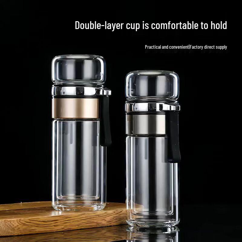 Shangkai Double-Layer Tea Infuser Glass Cup