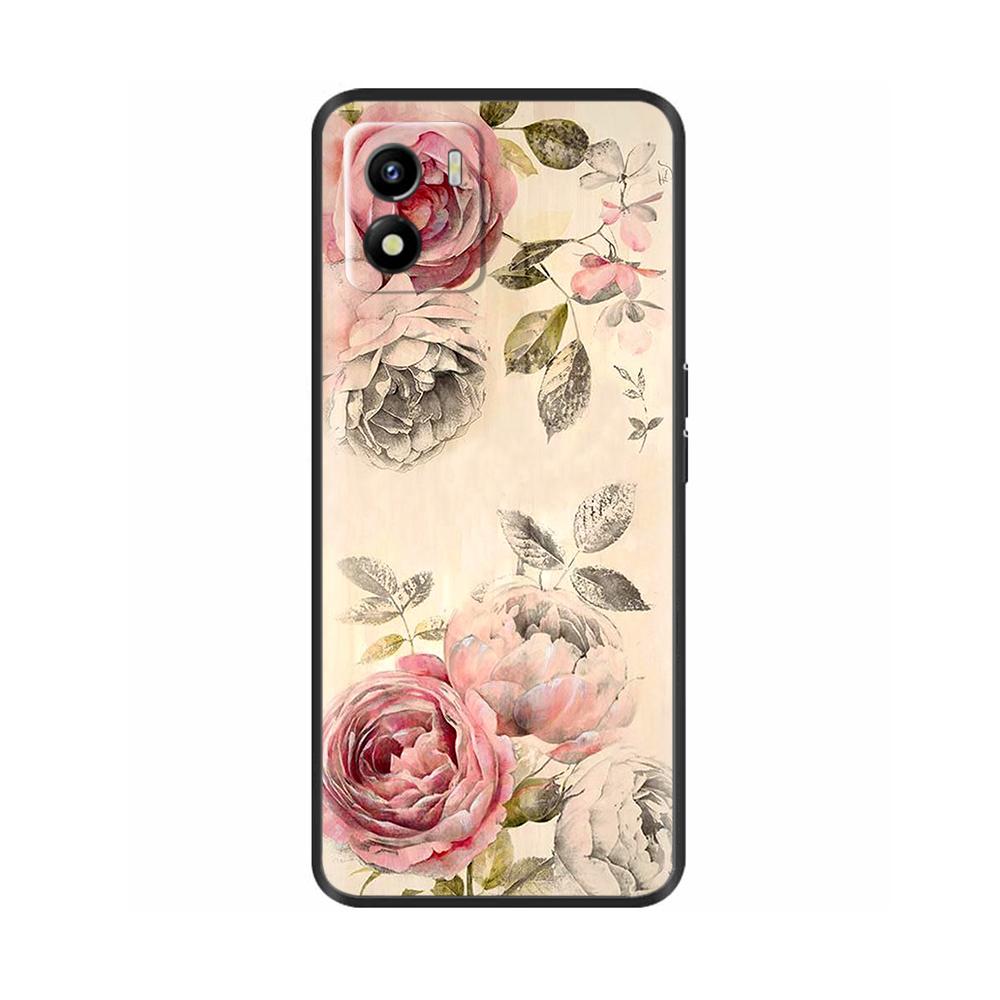 For Vivo Y01 Case Y01 2022 Soft Silicone Back Cover TPU Phone Case For Vivo Y01 Y 01 VivoY01 Cute Black Bumper Coque Shell Funda