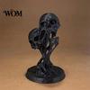 Fluid Skull Art Piece Integrated Molding Process Figure, 3D Printed Double Ornament, Abstract Statue Statue, Dark Style Decoration for Living