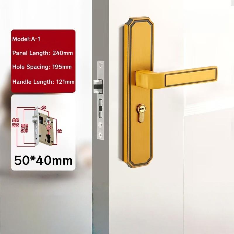 Modern Door Lever Handle With Lock, Keyed Entry, for Interior Doors, Polished Stainless Steel Finish Privacy Door Knob Lock Set