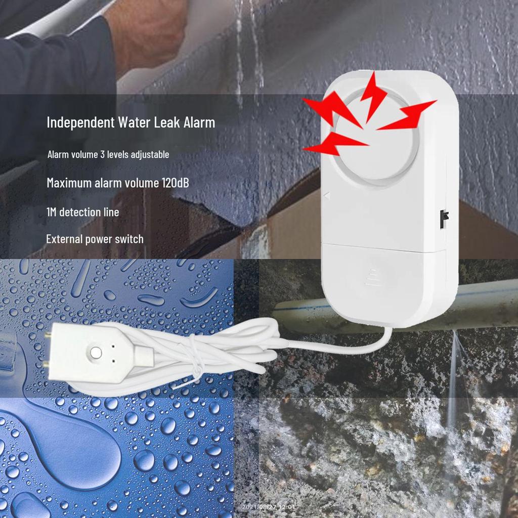 Adjustable Volume Water Leak Detector & Alarm