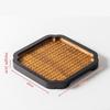 1PC Embossed Pattern Tray New Chinese Style Square Round Bamboo Tea Plate Household Desktop Decoration