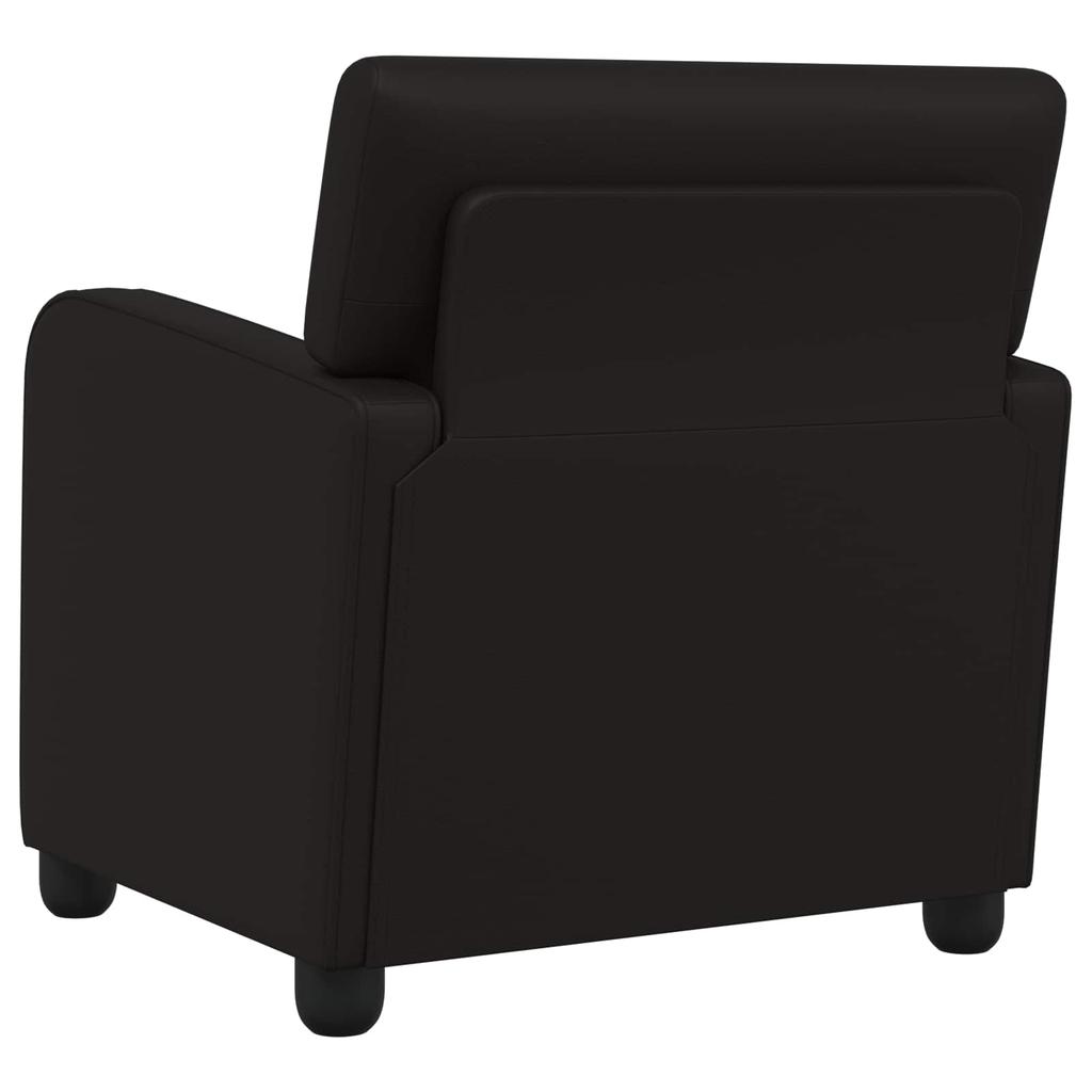 Armchair Black Faux Leather