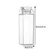 750Ml Transparent Milk Bottle Water Box Square Milk Coffee Juice Tea Cup Transparent Milk Storage For Outdoor Sports Camping Gym