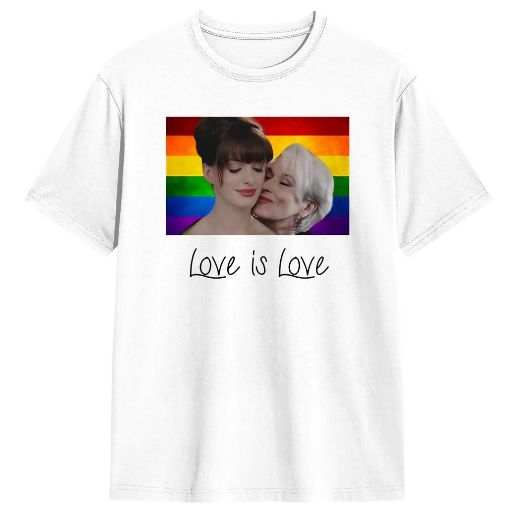 Miranda Priestly Movie The Devil Wears Pradaed Tshirts Cotton Tees Summer Streetwear Shortsleeve Tshirt O Neck Loose Tshirt