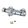 2-Griff Thermostatische Duschventile Konstante Temperatur Warm-/Kaltwasser-Mischventile Bad-/Duschventile Verkleidung Langlebig