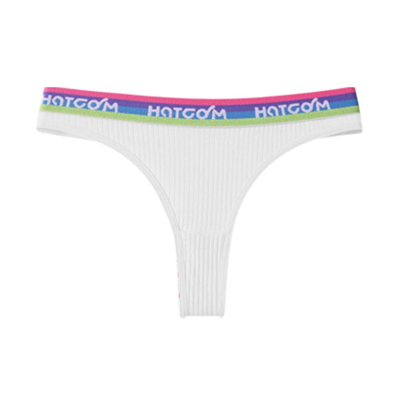 

Европейский размер Сексуальные стринги с низкой посадкой Пояс с буквами Нить Женское нижнее белье Брифы Т-образные трусы Хлопок 160/XS