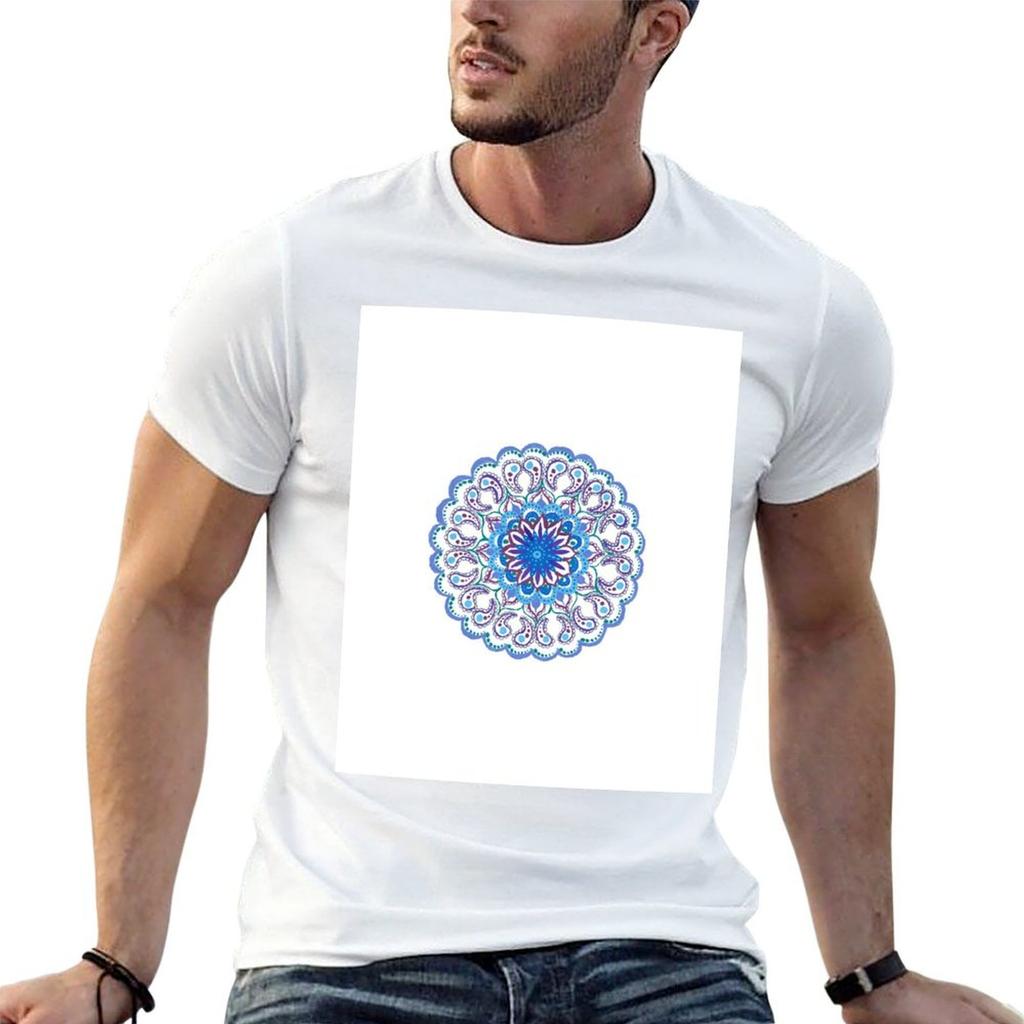 Blue Paisley Unisexdala Tshirt Anime T Shirts For Unisex T Shirts For Unisex Cotton Soft Anime Tshirt Tshirt