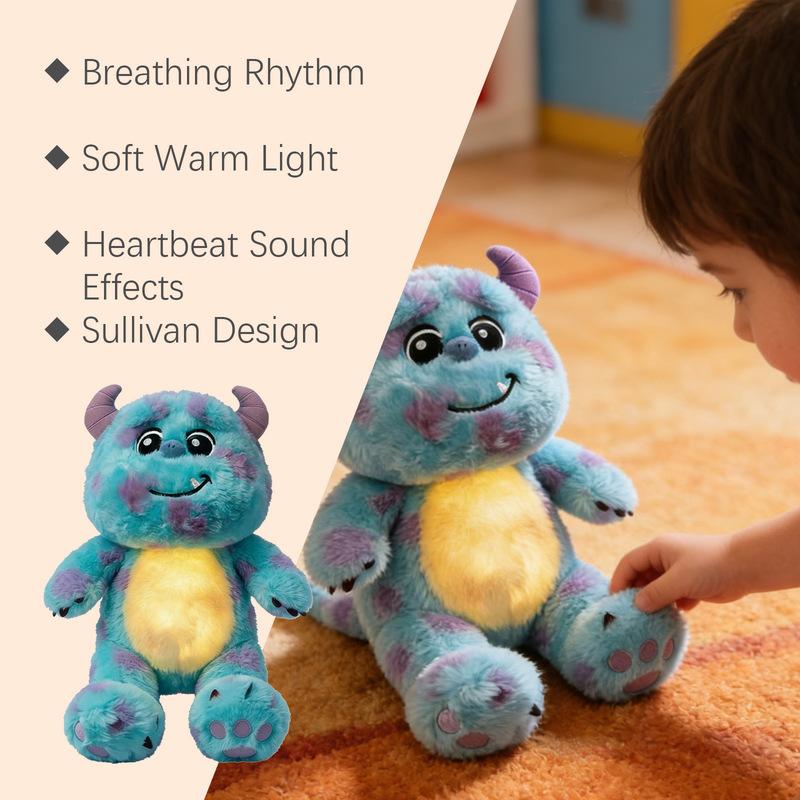 New Anime Blue Breathing Glowing Dolls Soft Lighting Plush Toy Cute And Fun Night Light Soothing Sleep Companion Toys Gifts
