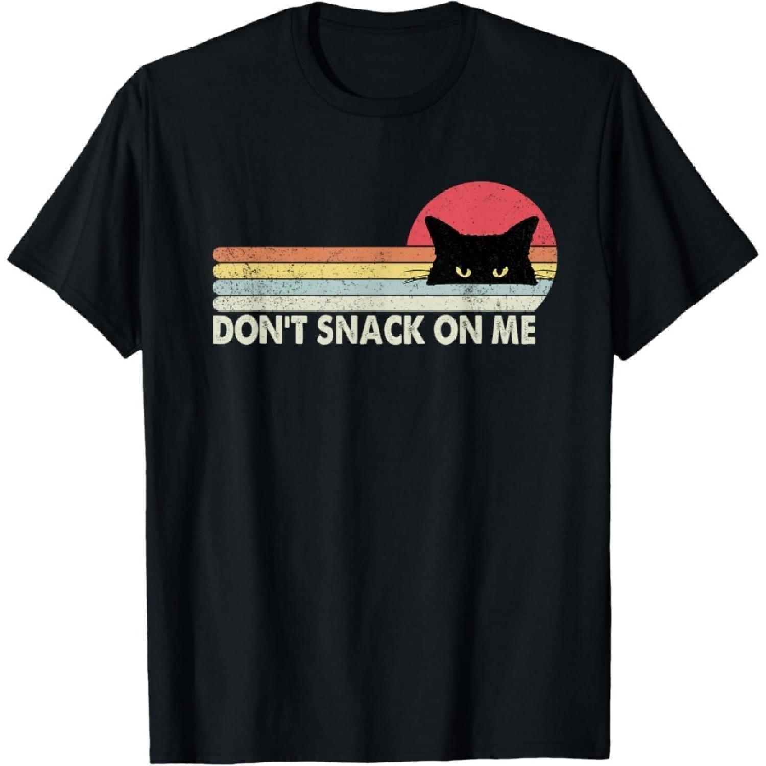 iFreya Funny Sarcastic Dont Snack On Me Vintage Black Cat Women T-Shirt XXXXXL разноцветный