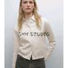 MD Spring New Women's Clothing Casual French Lady Style Cotton Twisted round Neck Knitting Cardigan 5745641