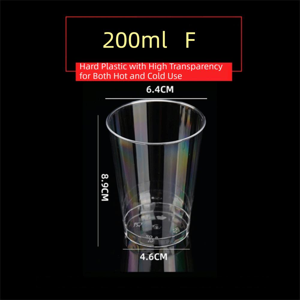 50pcs Plastic Disposable Dessert Cups Mini Size Reusable Muffin Cup  Decorating Tools