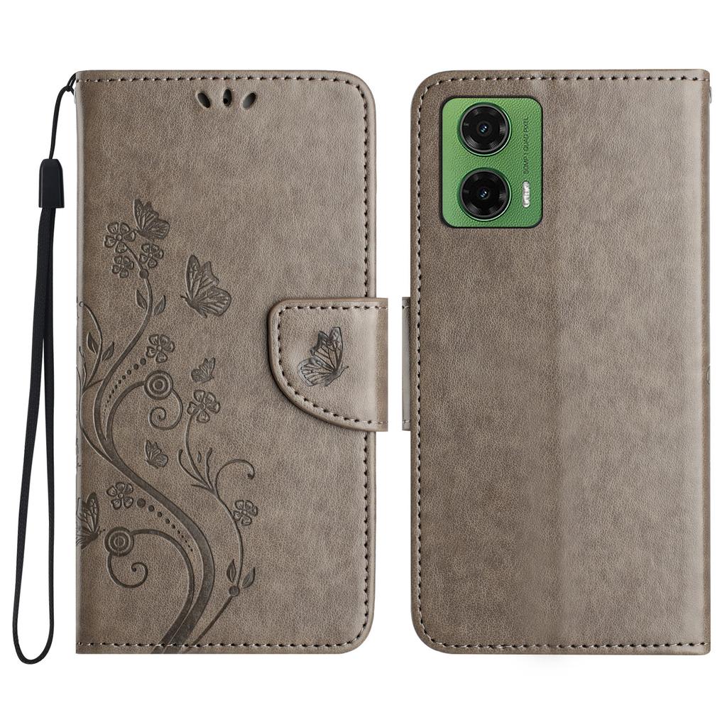 For Motorola Moto G35 5G Case Imprinted Mini Butterfly Leather Wallet Phone Cover