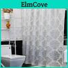 European Style Waterproof Peva Shower Curtain With Geometric Abstract Pattern For Bathroom Decor And Gift