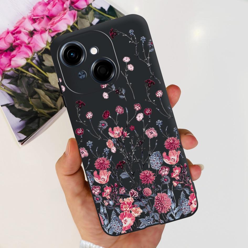 For Phone Case Tecno Spark Go 1 Cover 2024 Popular Flower Soft Silicone Back Protective Cover For Tecno Spark Go 2025 Pop 9 Etui