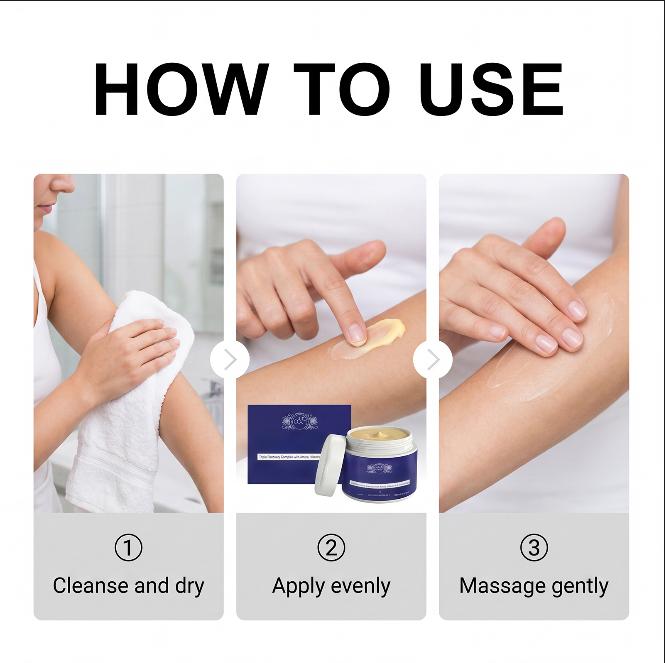 Skin soothing care cream, gentle moisturizing formula, moisturizes the body's dry skin, daily massage and comfortable application 100g