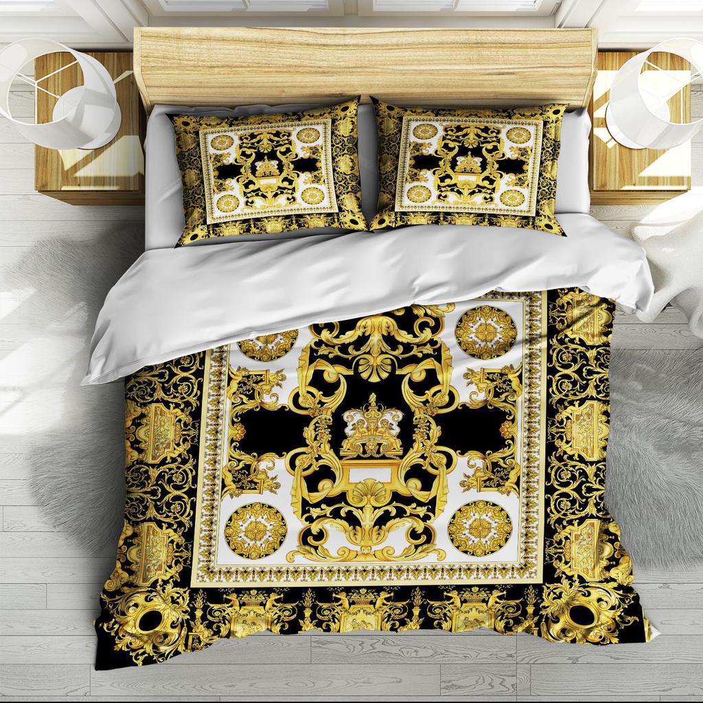 3D Digital Printing Abrasive Bedding Four-Piece Set Three-Piece Set Bed Sheet Quilt Cover Pillowcase