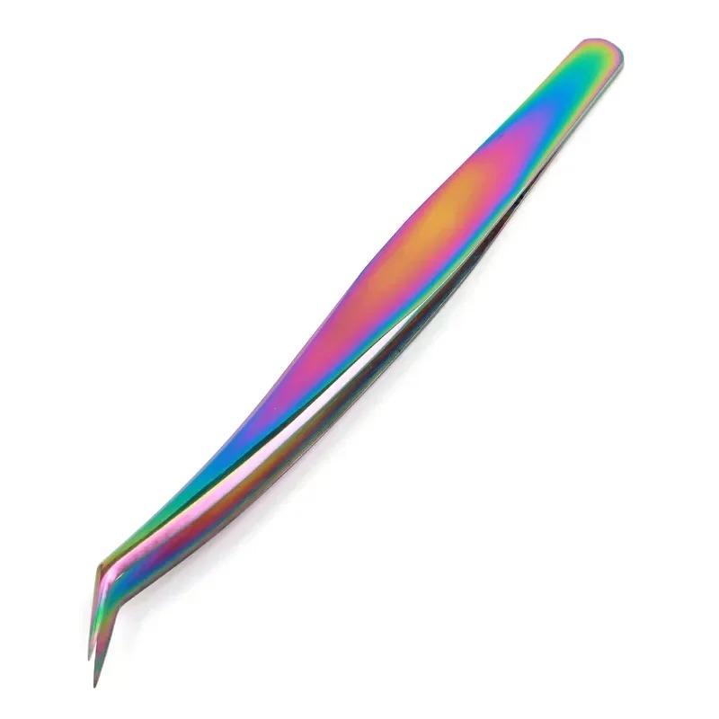 1 Pcs Eyelashes Tweezers Stainless Steel Superhard Tweezers High Precision Anti-static Tweezers for Eyelash Extensions