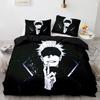 Set lenjerie de pat Anime Jujutsu Kaisen Satoru Gojo Băieți Fete Dimensiune Twin Queen Față de pilotă Față de pernă Pat Copii Adulți Textile pentru casă Instrument textil