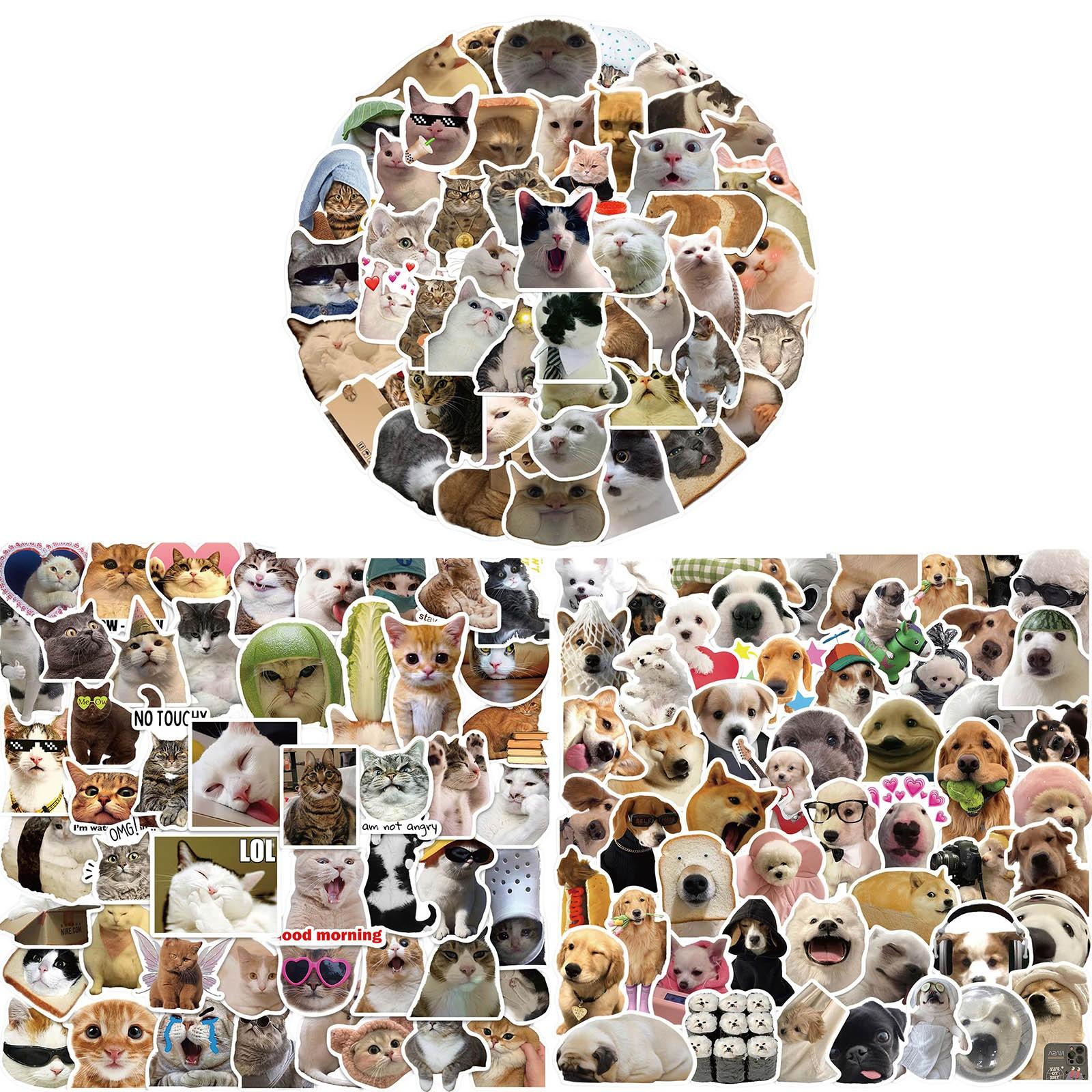 

Cat & Dog Sticker Pack, Fun Pet Sticker For Water Bottle Car Helmet Laptop, Waterproof Vinyl Sticker For Adult Teen Party Gifts One Size
