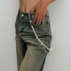 Hip Hop Multilayer Imitation Pearl Cross Charm Jeans Pants Chain Personalized Waist Chain Fashion Wallet Chain Belt Decor