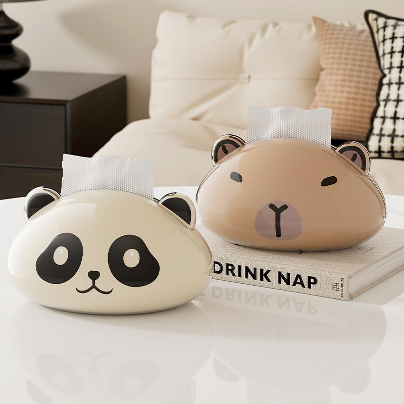 Uforu Niedliches Tier Desktop-Taschentuchbox - Magnetisches Öffnen & Schließen Hohe Ästhetik für Wohnzimmer & Badezimmer