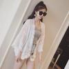 Women Lace Embroider Loose Chiffon Tops Summer Beach Cover Up Tassel Cardigan